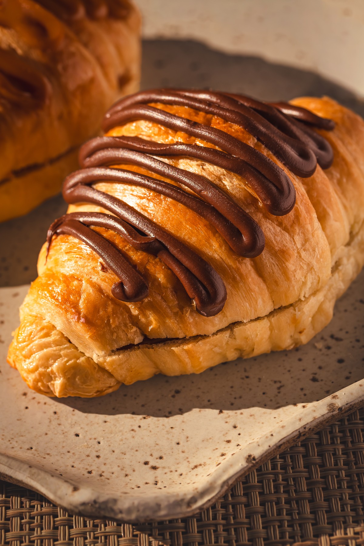 Folhado de chocolate